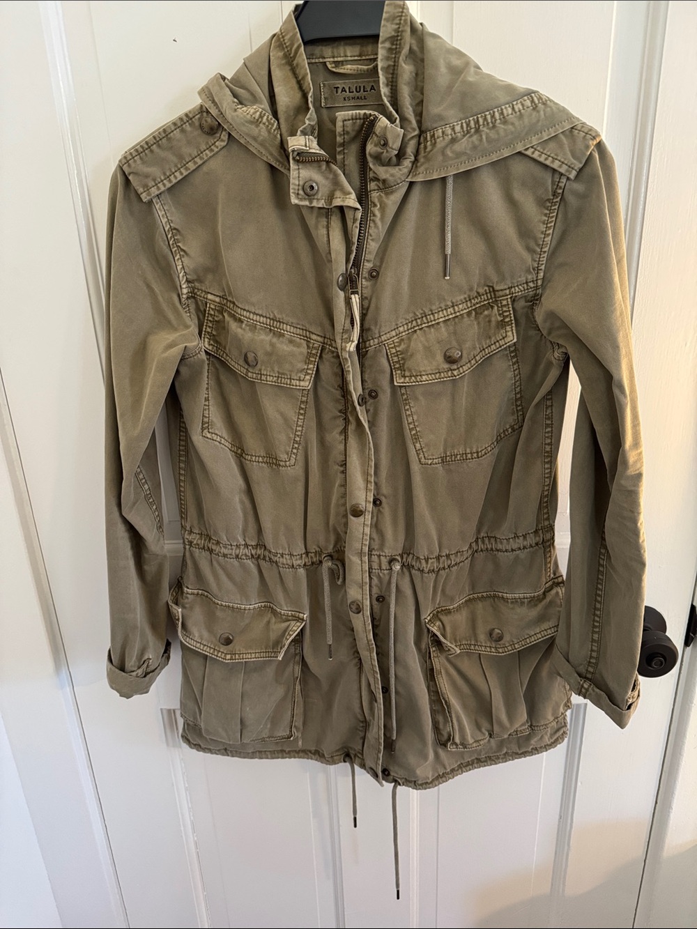 Talula Olive Utility Hooded Jacket